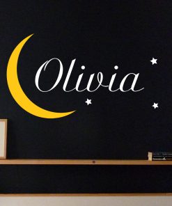 Name with Moon and Stars wall sticker