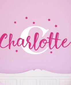 Girls Name with Stars Wall Sticker